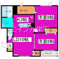 屯田7条10丁目 徒歩5分 2階の物件間取画像